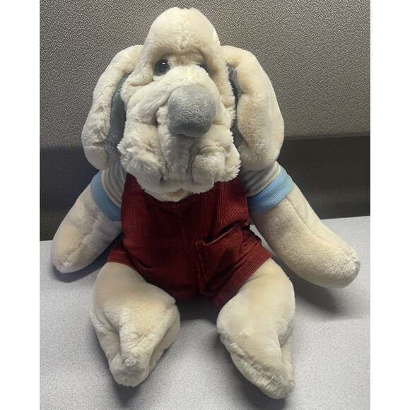 Vintage Wrinkles Dog Hand Puppet Brown Corduroy Overalls Heritage Collection‎ - Picture 1 of 10